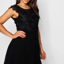 Boutique Skater-Kleid Mit Spitze -Diven Stil Verkaufsgeschäft azz11624 berry xl 3