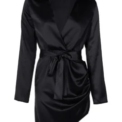 Wickel-Kleid Aus Satin -Diven Stil Verkaufsgeschäft dzz32902 black xl 2