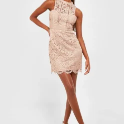 Boutique Racer Bodycon-Kleid Aus Spitze -Diven Stil Verkaufsgeschäft dzz56894 mink xl 2