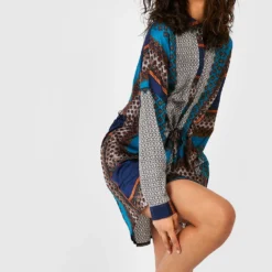 Hemd-Kleid Mit Paisley-Print