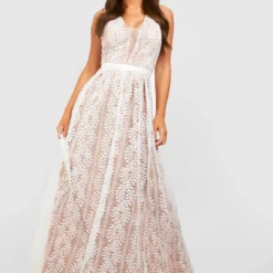 Boutique Brautjungfern-Kleid Aus Spitze Mit Tiefem Ausschnitt -Diven Stil Verkaufsgeschäft dzz78140 white xl 2