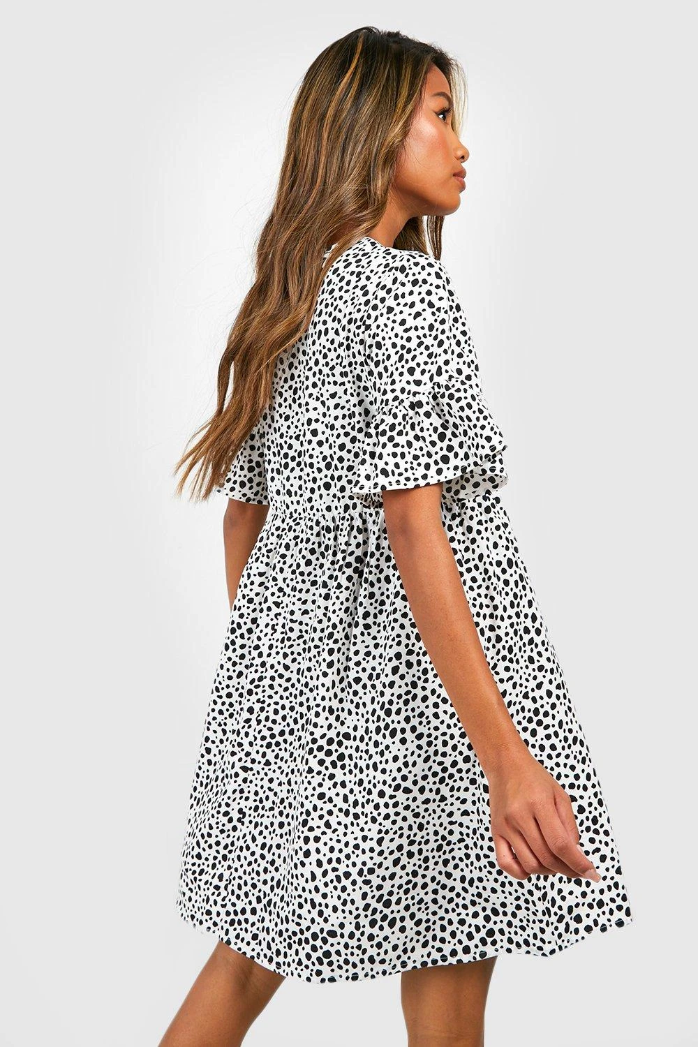 Smok-Kleid Mit Dalmatiner-Print 4 Smok-Kleid Mit Dalmatiner-Print – Bild 2