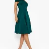 Scuba Bardot Midi-Kleid -Diven Stil Verkaufsgeschäft fzz26605 bottle20green xl