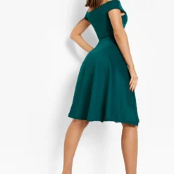 Scuba Bardot Midi-Kleid 7 Scuba Bardot Midi-Kleid -Diven Stil Verkaufsgeschäft fzz26605 bottle20green xl 1