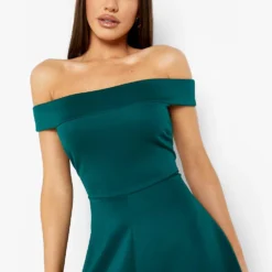Scuba Bardot Midi-Kleid 9 Scuba Bardot Midi-Kleid -Diven Stil Verkaufsgeschäft fzz26605 bottle20green xl 3