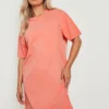 Plus T-Shirt-Kleid -Diven Stil Verkaufsgeschäft gzz16817 coral xl