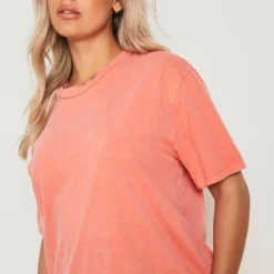 Plus T-Shirt-Kleid -Diven Stil Verkaufsgeschäft gzz16817 coral xl 3
