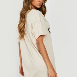 T-Shirt Kleid Mit California-Print 7 T-Shirt Kleid Mit California-Print -Diven Stil Verkaufsgeschäft gzz23943 stone xl 1