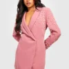 Petite Blazer-Kleid Mit Perlen-Detail -Diven Stil Verkaufsgeschäft gzz23970 dusty20pink xl