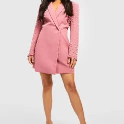 Petite Blazer-Kleid Mit Perlen-Detail -Diven Stil Verkaufsgeschäft gzz23970 dusty20pink xl 2