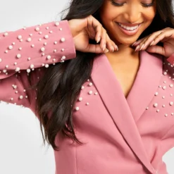 Petite Blazer-Kleid Mit Perlen-Detail -Diven Stil Verkaufsgeschäft gzz23970 dusty20pink xl 3