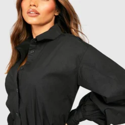 Hemd-Kleid Mit Korsett-Detail -Diven Stil Verkaufsgeschäft gzz30930 black xl 3