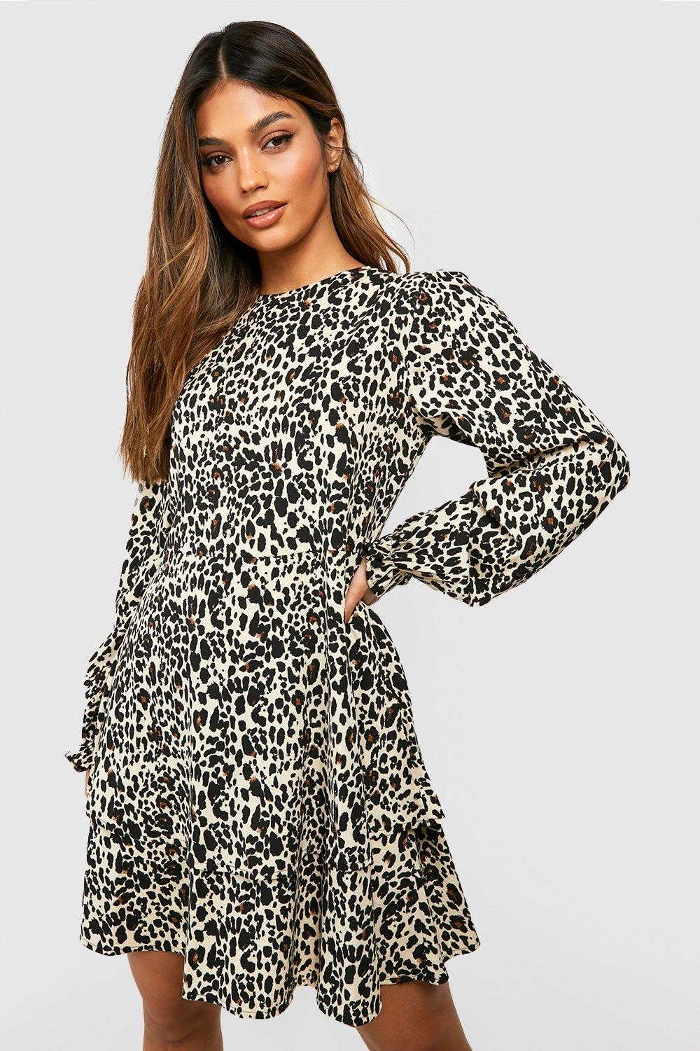 Kleid Mit Leopardenprint 3 Kleid Mit Leopardenprint