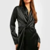 Satin-Kleid Mit Twist Vorne 2 Satin-Kleid Mit Twist Vorne -Diven Stil Verkaufsgeschäft gzz32281 black xl scaled