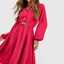 Hemd-Kleid Mit Ketten-Detail