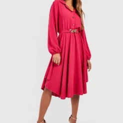 Hemd-Kleid Mit Ketten-Detail 8 Hemd-Kleid Mit Ketten-Detail -Diven Stil Verkaufsgeschäft gzz33104 hot20pink xl 2