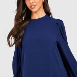 Kleid Mit Ballonärmeln -Diven Stil Verkaufsgeschäft gzz33152 navy xl 3