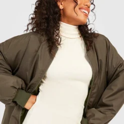 Geripptes Rollkragen Bodycon-Kleid In Knitteroptik 9 Geripptes Rollkragen Bodycon-Kleid In Knitteroptik -Diven Stil Verkaufsgeschäft gzz33911 ecru xl 3