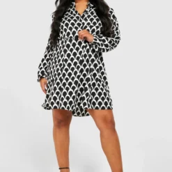 Plus Hemd-Kleid -Diven Stil Verkaufsgeschäft gzz38014 black xl 2 scaled