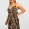 Plus Kleid Mit Leopardenprint -Diven Stil Verkaufsgeschäft gzz38152 leopard xl