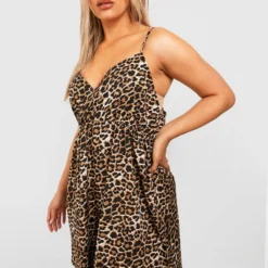 Plus Kleid Mit Leopardenprint