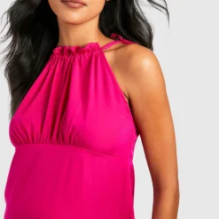 Umstandsmode Kleid Mit Geschnürten Trägern Und Rüschen-Detail 9 Umstandsmode Kleid Mit Geschnürten Trägern Und Rüschen-Detail -Diven Stil Verkaufsgeschäft gzz39993 hot20pink xl 3 scaled