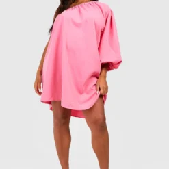 Plus Einärmliges Gewebtes Kleid 8 Plus Einärmliges Gewebtes Kleid -Diven Stil Verkaufsgeschäft gzz41332 pink xl 2