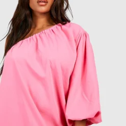 Plus Einärmliges Gewebtes Kleid 9 Plus Einärmliges Gewebtes Kleid -Diven Stil Verkaufsgeschäft gzz41332 pink xl 3