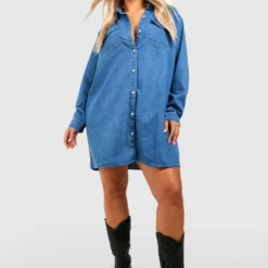 Plus Western Hemd-Kleid -Diven Stil Verkaufsgeschäft gzz41369 stonewash xl 2 scaled