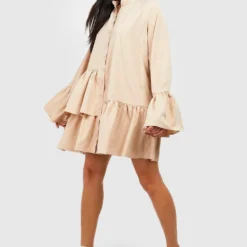 Smok-Kleid Mit Rüschen-Detail 8 Smok-Kleid Mit Rüschen-Detail -Diven Stil Verkaufsgeschäft gzz42648 stone xl 2