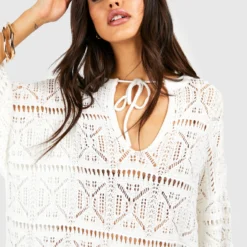 Gehäkeltes Tunika-Kleid 9 Gehäkeltes Tunika-Kleid -Diven Stil Verkaufsgeschäft gzz43676 ivory xl 3 scaled