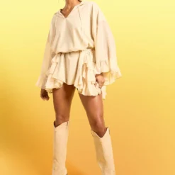 Smok-Kleid Mit Rüschen-Detail