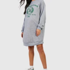 Umstandsmode Sweatshirt-Kleid Mit Manhattan-Print