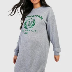 Umstandsmode Sweatshirt-Kleid Mit Manhattan-Print -Diven Stil Verkaufsgeschäft gzz47299 grey20marl xl 3
