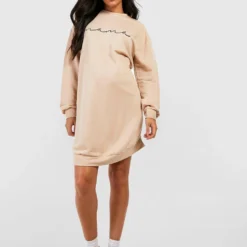 Umstandsmode Sweatshirt-Kleid Mit Mama-Print