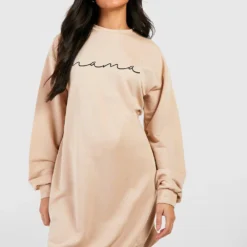 Umstandsmode Sweatshirt-Kleid Mit Mama-Print 8 Umstandsmode Sweatshirt-Kleid Mit Mama-Print -Diven Stil Verkaufsgeschäft gzz47301 stone xl 2