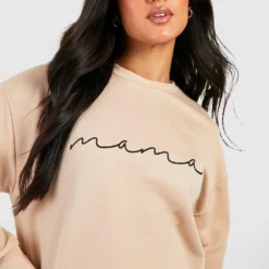 Umstandsmode Sweatshirt-Kleid Mit Mama-Print 9 Umstandsmode Sweatshirt-Kleid Mit Mama-Print -Diven Stil Verkaufsgeschäft gzz47301 stone xl 3