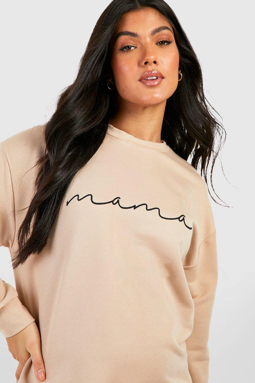 Umstandsmode Sweatshirt-Kleid Mit Mama-Print 6 Umstandsmode Sweatshirt-Kleid Mit Mama-Print – Bild 4
