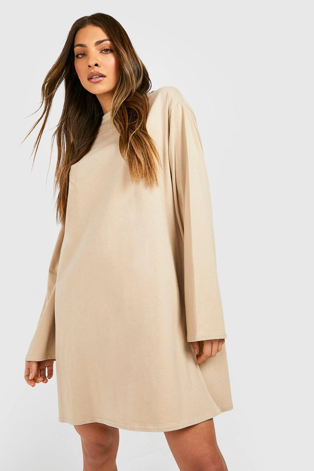 Oversize T-Shirt-Kleid Aus Baumwollmischung 3 Oversize T-Shirt-Kleid Aus Baumwollmischung