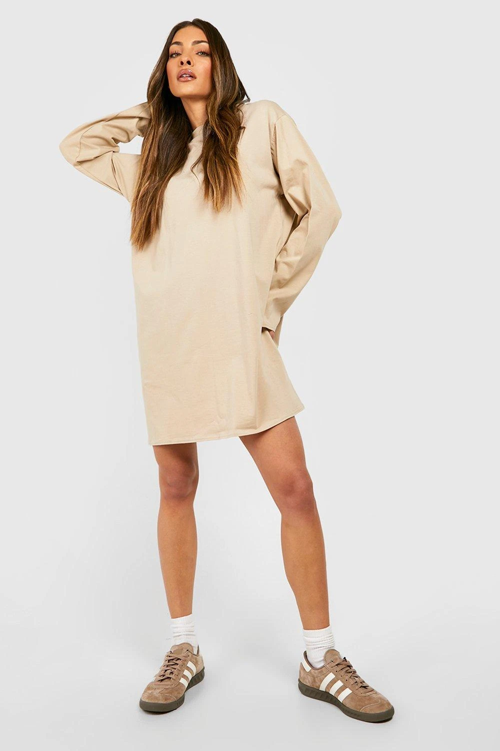 Oversize T-Shirt-Kleid Aus Baumwollmischung 5 Oversize T-Shirt-Kleid Aus Baumwollmischung – Bild 3