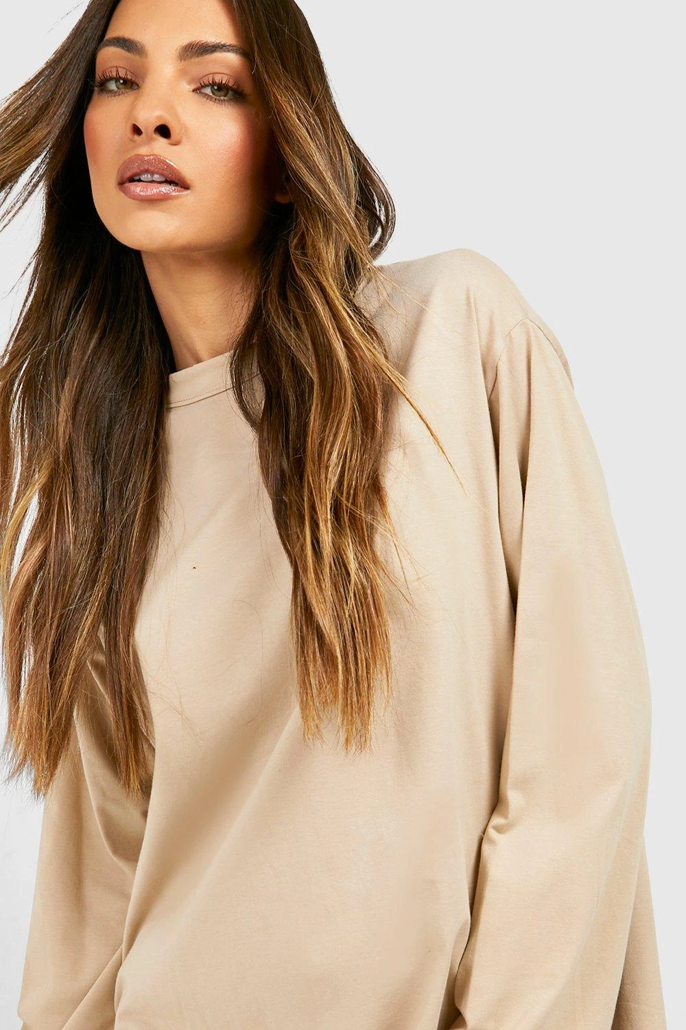 Oversize T-Shirt-Kleid Aus Baumwollmischung 6 Oversize T-Shirt-Kleid Aus Baumwollmischung – Bild 4