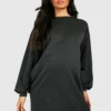 Umstandsmode Oversize Sweatshirt-Kleid -Diven Stil Verkaufsgeschäft gzz48272 charcoal xl