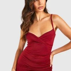 Bodycon-Kleid Mit Wickel-Detail 9 Bodycon-Kleid Mit Wickel-Detail -Diven Stil Verkaufsgeschäft gzz48727 berry xl 3