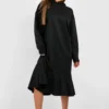Midi Hoodie Sweatshirt-Kleid Mit Rüschen 1 Midi Hoodie Sweatshirt-Kleid Mit Rüschen -Diven Stil Verkaufsgeschäft gzz48826 black xl