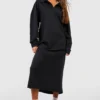 Oversize Sweatshirt-Kleid Mit V-Ausschnitt Und Kragen -Diven Stil Verkaufsgeschäft gzz48972 black xl