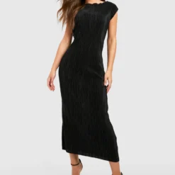 Ärmelloses Plissee T-Shirt-Kleid