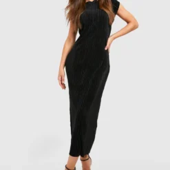 Ärmelloses Plissee T-Shirt-Kleid -Diven Stil Verkaufsgeschäft gzz49373 black xl 2 scaled