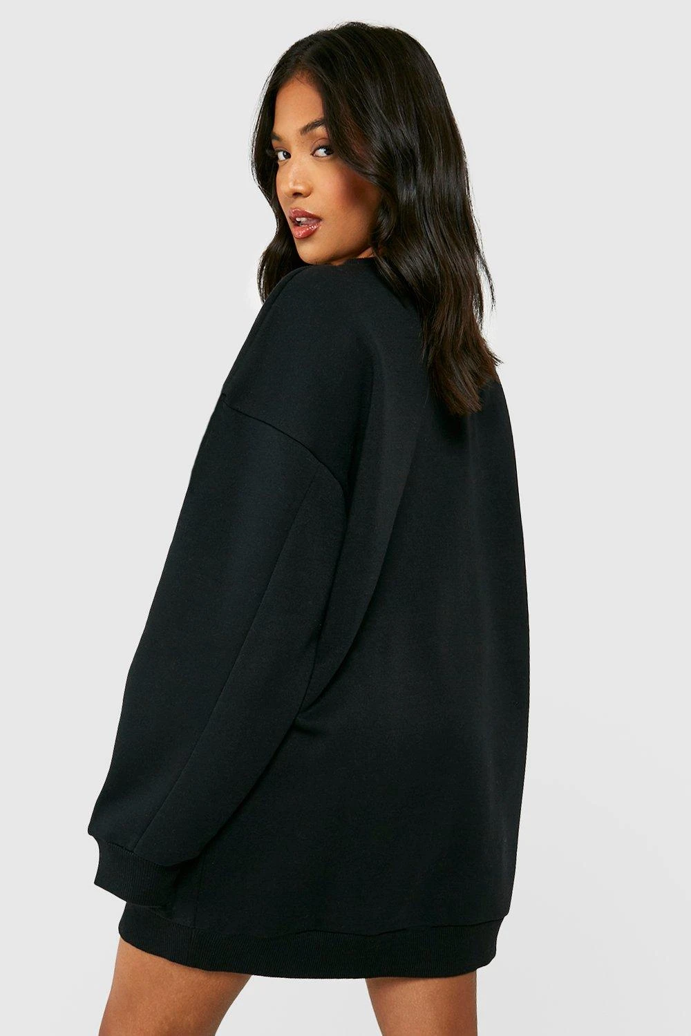 Oversize Sweatshirt-Kleid Mit Slogan 4 Oversize Sweatshirt-Kleid Mit Slogan – Bild 2