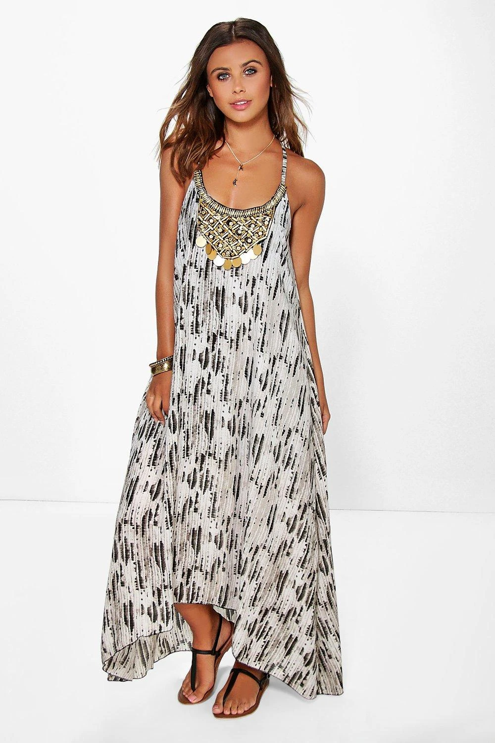 Print Kleid Mit Schlagenprint