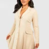 Plus Skater Blazer-Kleid -Diven Stil Verkaufsgeschäft gzz49906 stone xl